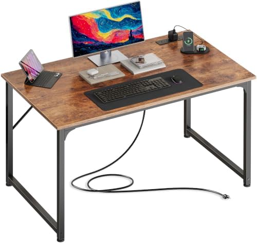 PRAISUN 40 X 24 Inch Deeper Desk with Power Outlets by PRAISUN