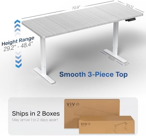 VIVO Dark Gray 71 x 30 in Standing Desk, DESK-KIT-1W7G - Image 3
