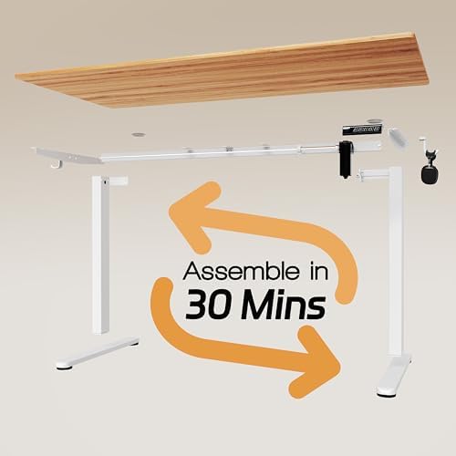 Monomi Electric Standing Desk, 47.2 inches Height Adjustable Desk, Natural - Image 7