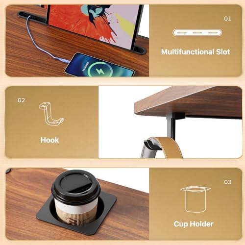 28 inch Small Mobile Standing Desk Height Adjustable with Wheels - Image 4