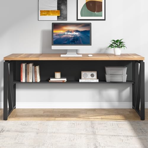 Tribesigns 63" Executive Desk with Reversible File Cabinet, Large L-Shaped Office Desk with Drawers, Business Furniture Workstation for Home Office - Image 6