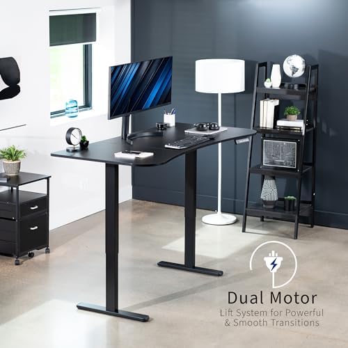 VIVO Black 63 x 32 in Standing Desk, DESK-KIT-E2B1B - Image 4