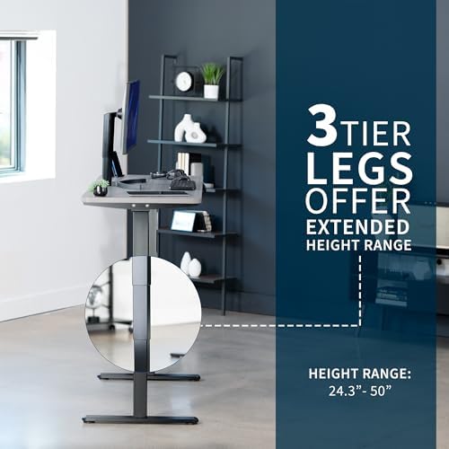 VIVO Dark Gray 60 x 24 in Standing Desk, DESK-KIT-2B6G - Image 5