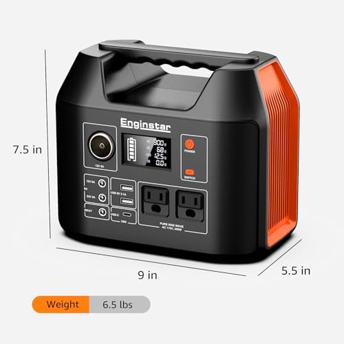 EnginStar Portable Power Station 300W 296Wh Solar Generator - Image 2