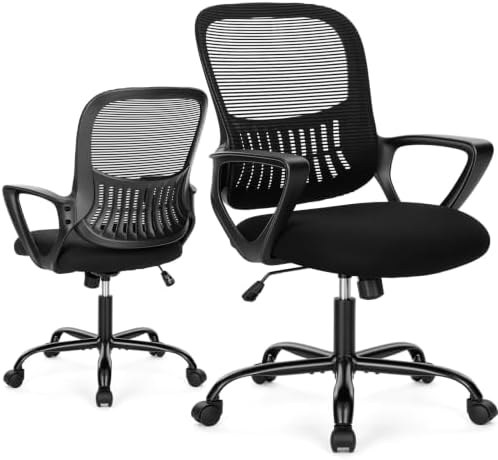 Sweetcrispy Home Office Chair, Mesh Office Chair, Lumbar Support, Black by Sweetcrispy
