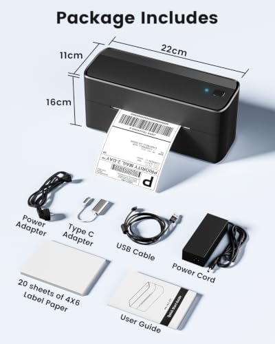Phomemo Bluetooth Shipping Label Printer,241BT Label Printer & 20Pcs Labels - Image 6