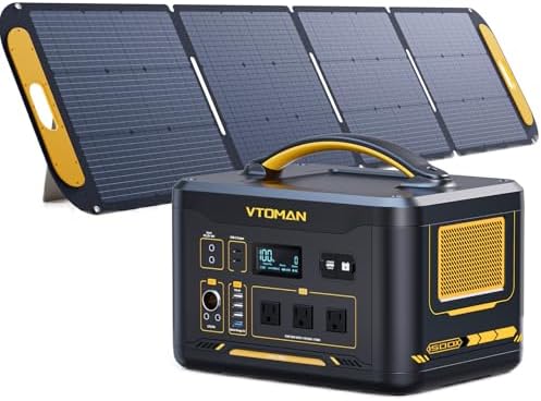 VTOMAN Jump 1500X 1500W Portable Power Station with 200W Solar Panel by VTOMAN