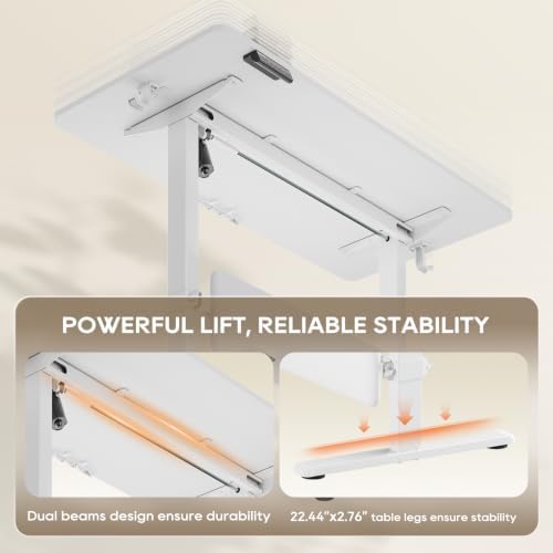 MALOL 47" x 24" Height Adjustable Electric Standing Desk, White - Image 5