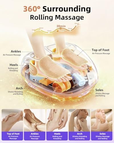 Shiatsu Foot Massager with Heat and Remote Control for Plantar Fasciitis - Image 3