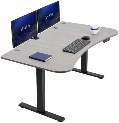 VIVO Dark Gray 63 x 32 in Standing Desk, DESK-KIT-1B1G by VIVO