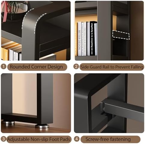 Desk Shelf - Includes a Pegboard and a Free 31-Piece Storage Accessory Set, Desk Hutch, Adjustable Hutch for Home Office Dorm (4-Tier Black Frame + Black Board 61×9.8×48.5") - Image 5