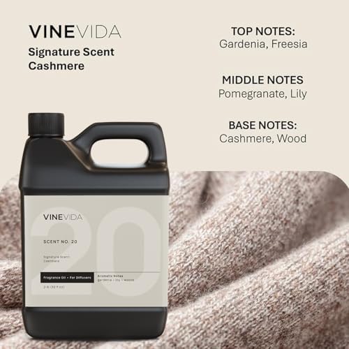 VINEVIDA [32 Fl Oz] Cashmere Fragrance Oil for Cold Air Diffusers, Essential Oils for Diffuser Oil Refill & Air Freshener Room Spray - Image 4