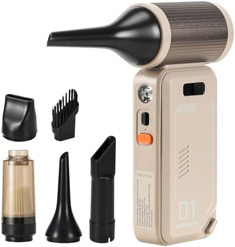 130,000 RPM Rechargeable Compressed Air Duster, Camel by Sowmow
