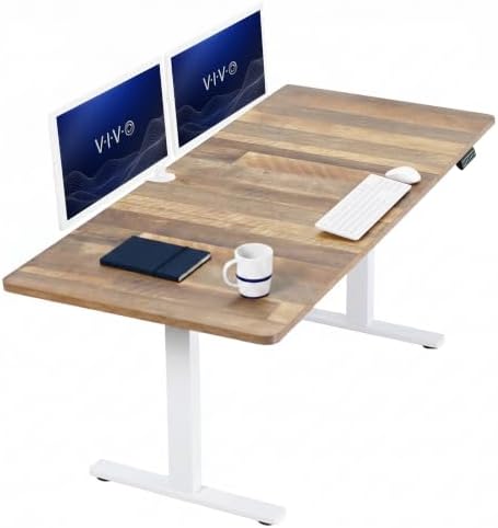 VIVO Reclaimed Wood 71 x 30 in Standing Desk, DESK-KIT-1W7P by VIVO