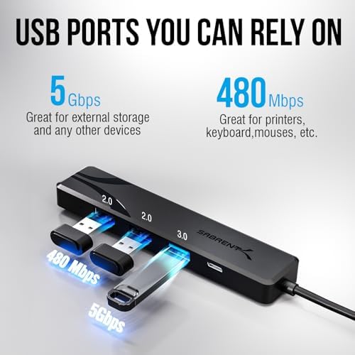SABRENT USB-C Hub, USB-C to 4K@60Hz HDMI, 100W PD (HB-TC5P) - Image 7