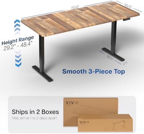 VIVO Reclaimed Wood 71 x 30 in Standing Desk, DESK-KIT-1B7P - Image 4