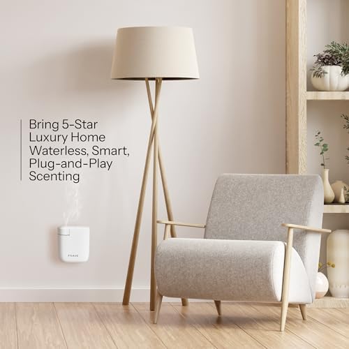 Air Lux Diffuser with Aroma Oil, Plug-in Waterless Essential Oil Diffuser, Smart Bluetooth App Control, Covers Up to 500 sq ft, 60ml Capacity, Cold Air Scent Technology, White - Image 3