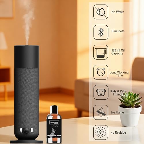 Smart Waterless Essential Oil Diffuser, Scent Air Diffuser with Roy Tranquility Oil Set for Homes Offices Hotels, Covers Up to 1000 Sq.Ft, Adjustable Mist & Timer - Image 2