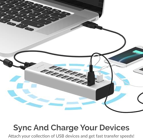 SABRENT 90W 20-Port USB 2.0 Charging Station (AX-P20C) - Image 6