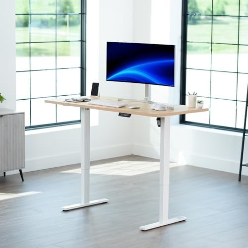 VIVO Light Wood 60 x 30 in Standing Desk, DESK-KIT-1W6C-30 - Image 2