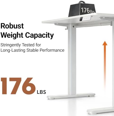 Claiks 40 x 24 Inch Super White Electric Standing Desk - Image 4