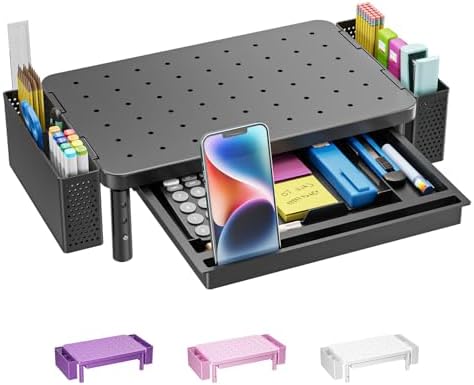 WALI Computer Monitor Stand with Storage and Pen Holder by WALI