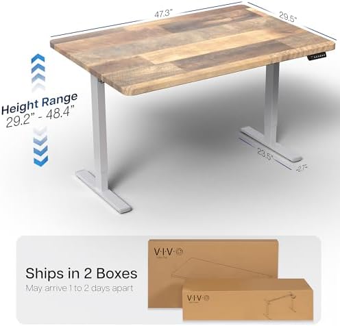 VIVO Reclaimed Wood 48 x 30 in Standing Desk, DESK-KIT-1G5P - Image 3