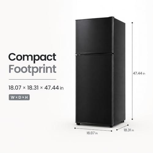 6.5 Cu.Ft Mini Fridge with Freezer, 2-Door Compact Refrigerator for Dorm/Office/Bedroom, Energy Efficient & Quiet, Silver - Image 2