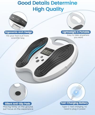 EMS Foot Massager for Neuropathy with 4 TENS Unit Muscle Stimulator Pads - Image 5