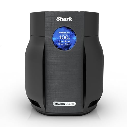 Shark BreatheClear Compact Pro Smart Air Purifier, HP062BK, Charcoal by Shark