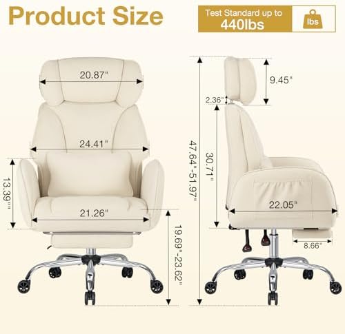 HOFFREE Criss Cross Chair with Wheels for Gaming,Reading,Working(Beige) - Image 2