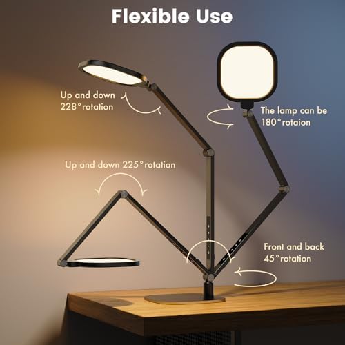 LitONES Desk Lamp for Home Office, Tall Computer Ring Light with CRI 97.8 - Image 4