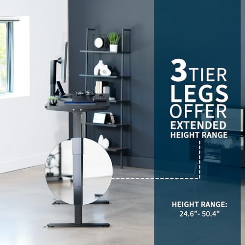 VIVO Black 60 x 24 in Standing Desk, DESK-KIT-2B6B - Image 5