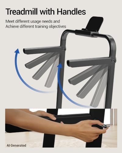 Walking Pad with 16% Incline, 4-in-1 Foldable Treadmill with Handles - Image 3