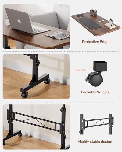 Small Standing Desk Adjustable Height,Mobile Stand Up Desk with Wheels - Image 6