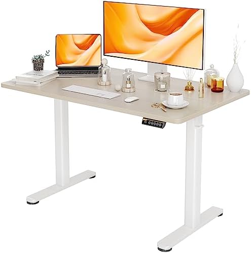 Claiks Electric Height Adjustable Standing Desk, 48x24 Inch, Nature by CLAIKS