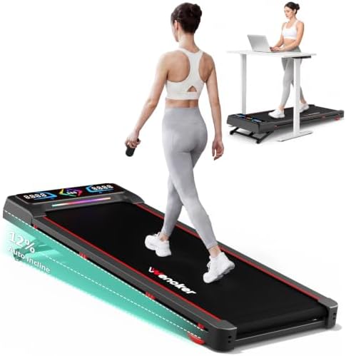 Walking Pad with Auto 12% Incline Handle Bar,Foldable Treadmill for Home by GetYourHomeCoachwithWenoker