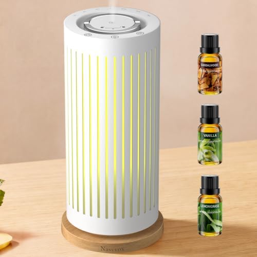 Waterless Diffuser for Essential Oil with 7-Color Light for Home, White by Unknown