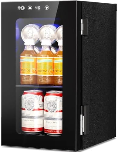 Antarctic Star Mini Fridge Beverage Refrigerator, 10L Small Drink Fridge for Bedroom, beverage cooler with Digital Temp Adjustment 40-61°F, Ideal for Bedroom, Dormitory, Office, Bar and Kitchen by AntarcticStar