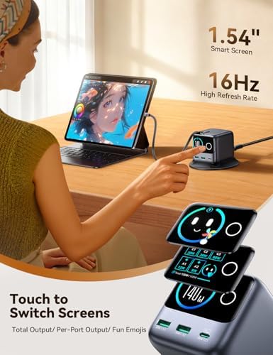 JOYROOM 140W Charging Station, GaN Desktop Charger Retractable Charger - Image 4