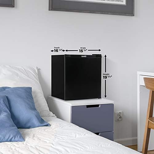 Danby DAR010A1BDB 1 Cu.Ft. Mini Fridge, For Desks, Work From Home Office, Bedroom, Bathroom, Small Compact Refrigerator In Black With Ultra Quiet Silencer - Image 4