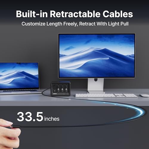 Gitryin 12-in-1 Desktop Charging Station, 160W USB Retractable GaN Charger - Image 5