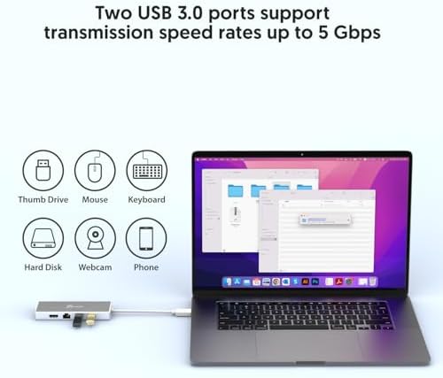 j5create USB 3.0 Hub with HDMI, VGA, RJ45 Gigabit Ethernet, 2 USB 3.1 - Image 5