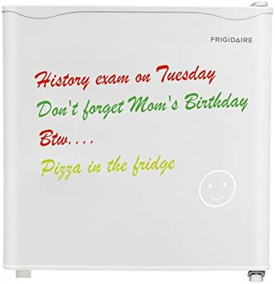 Frigidaire EFR107-WHITE, Mini Fridge for Dorm with White Board & Small Ice Freezer 1.6 Cu Ft Compact Refrigerator, White - Image 2