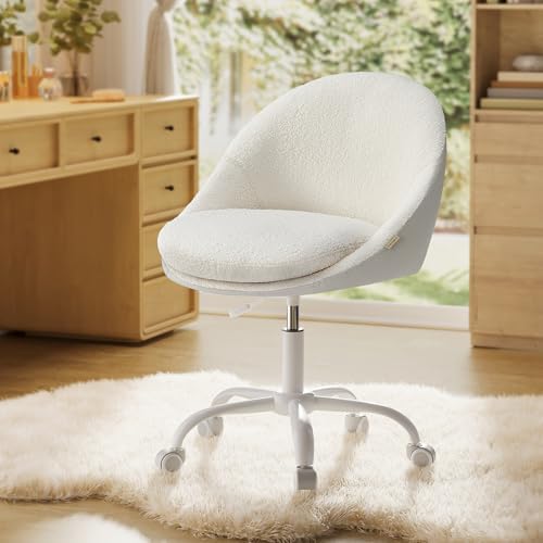 VASAGLE Vanity Chair, Adjustable Swivel with Back and Wheels by VASAGLEbySONGMICSHOME