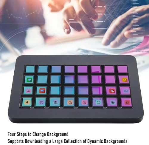 LICAEVEY Stream Control Deck with 32 LCD Keys, Programmable Macro Keyboard, Custom Visual Shortcut Controller for PC Live Streaming (Black) - Image 4