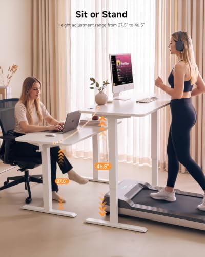 Standing Desk, 48 × 24 Inches Electric Height Adjustable, Home Office - Image 2
