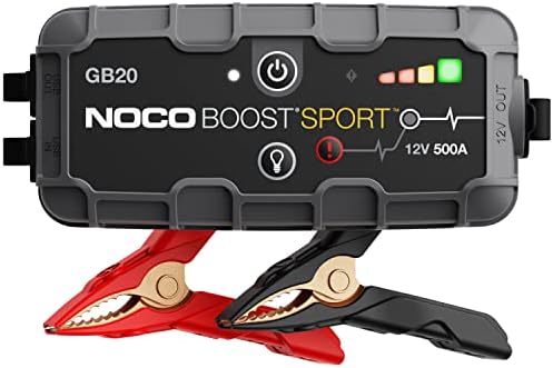 NOCO Boost GB20 500A UltraSafe Jump Starter, 12V Lithium Battery Booster by NOCO