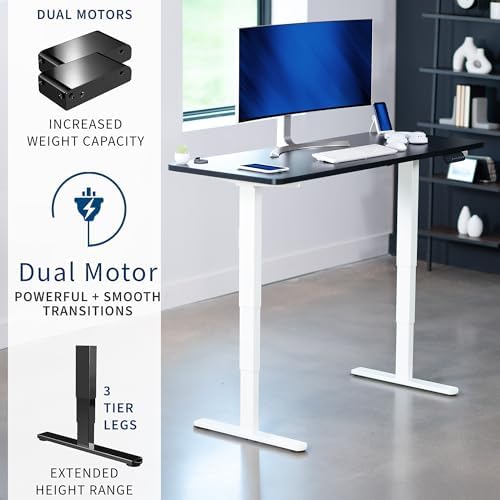 VIVO Black 60 x 24 in Standing Desk, DESK-KIT-2W6B - Image 4