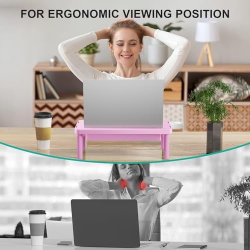 WALI Computer Monitor Stand with Storage, Monitor Riser 3 Height Adjustable - Image 5